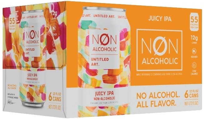 Untitled Art Brewing Non Alcoholic Juicy Ipa 6 pack 12 oz. Can - Petite Cellars