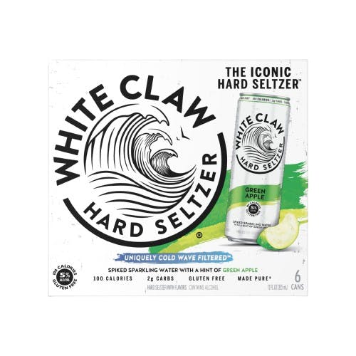 White Claw Green Apple 6 pack 12 oz. Can - Petite Cellars