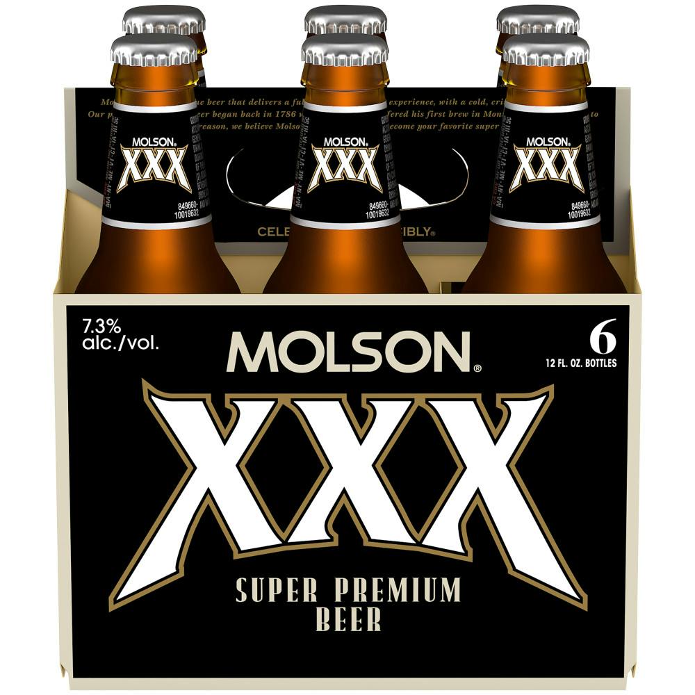 Molson XXX 6 pack 12 oz Bottle Yankee Spirits 