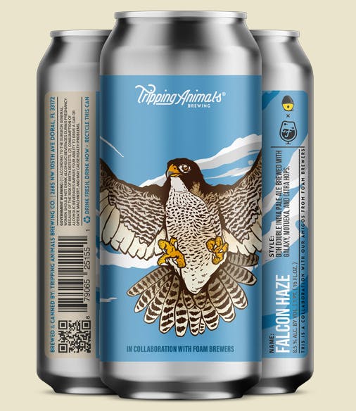 コリンシアン Tiger Beer ハッセルバインク　希少品 レア Tripping Animals Brewing Falcon Haze 4 pack 16 oz. Can - Yankee