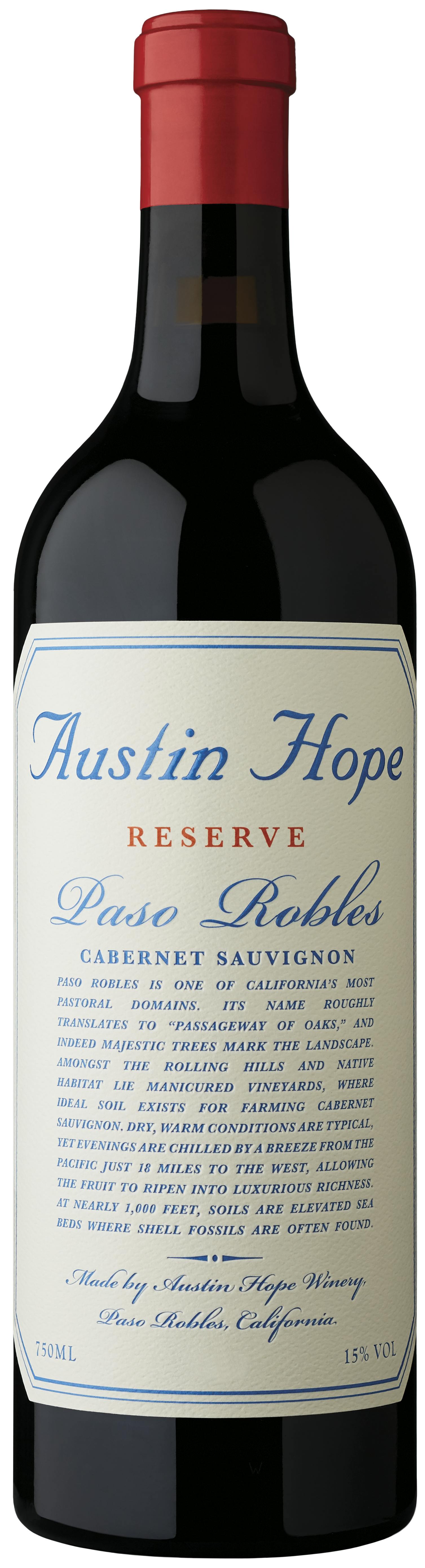 Austin Hope Reserve Cabernet Sauvignon 2021 750ml Rye Brook Wine