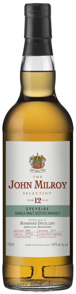 The John Milroy Selection Benrinnes 12yr Single Malt Scotch Whiskey 750ml