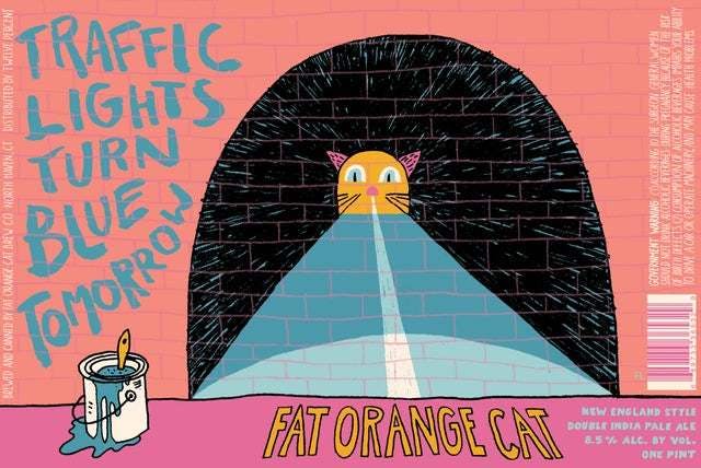 Fat Orange Cat Brewing Co. Traffic Lights Turn Blue Tomorrow 4 pack 16 oz. - Petite Cellars