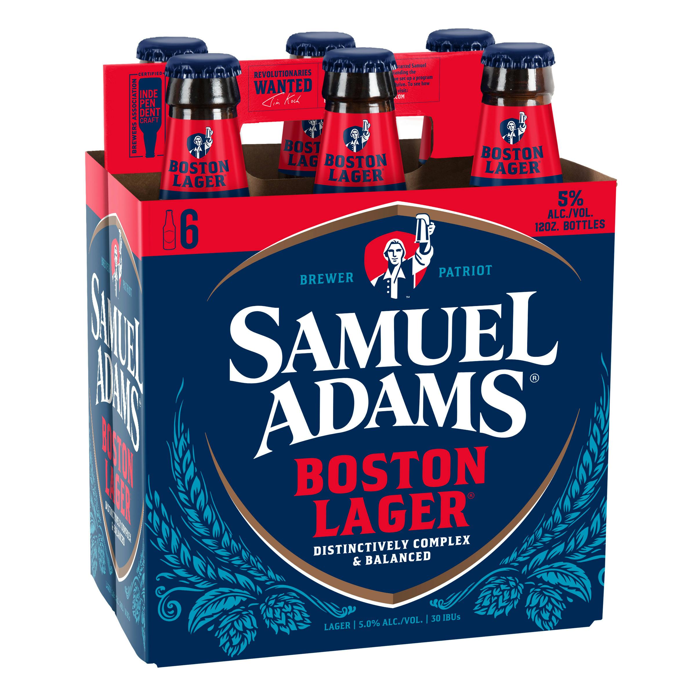 Samuel Adams Boston Lager 6 pack 12 oz. Bottle - Petite Cellars