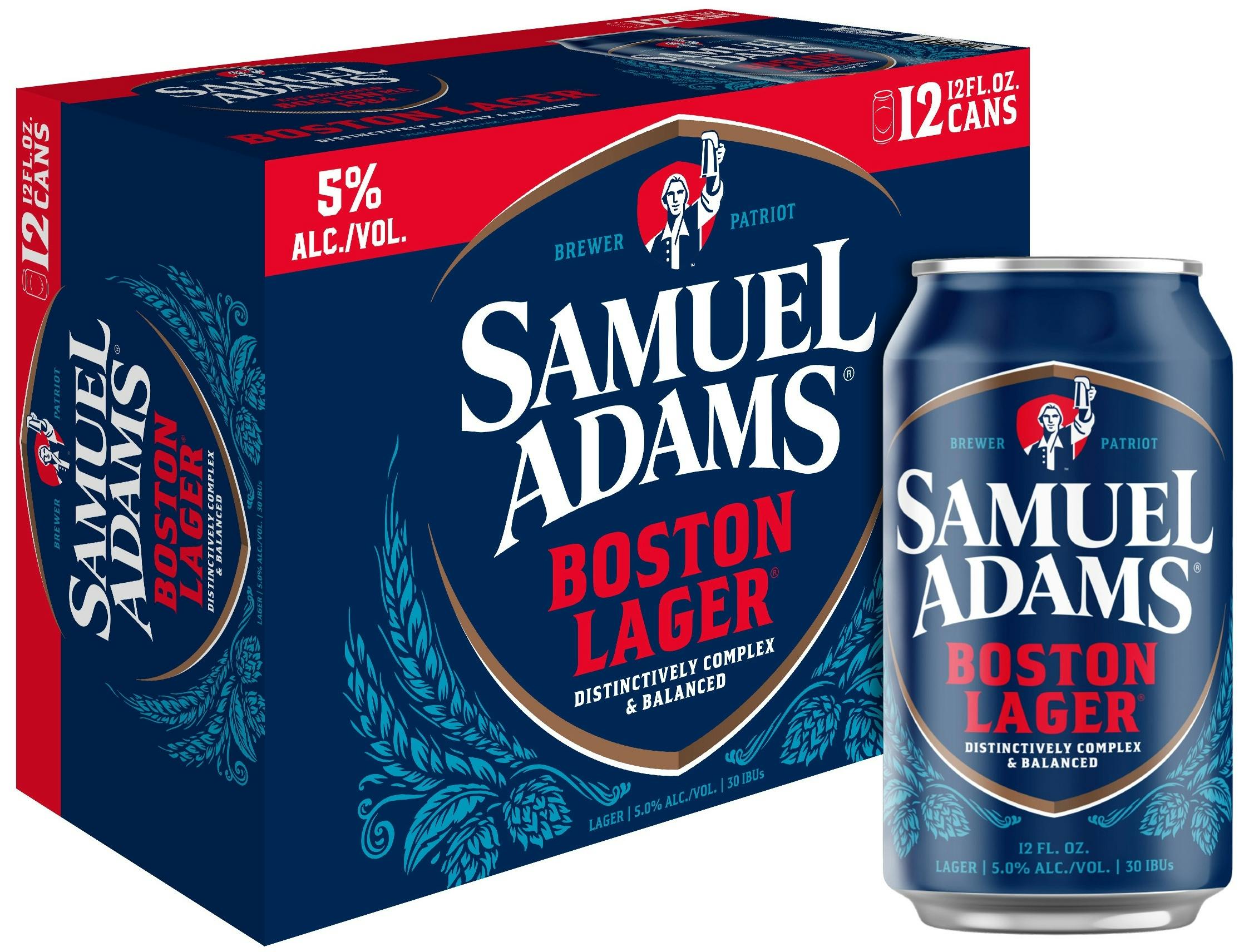 Samuel Adams Boston Lager 12 pack 12 oz. Can - Petite Cellars