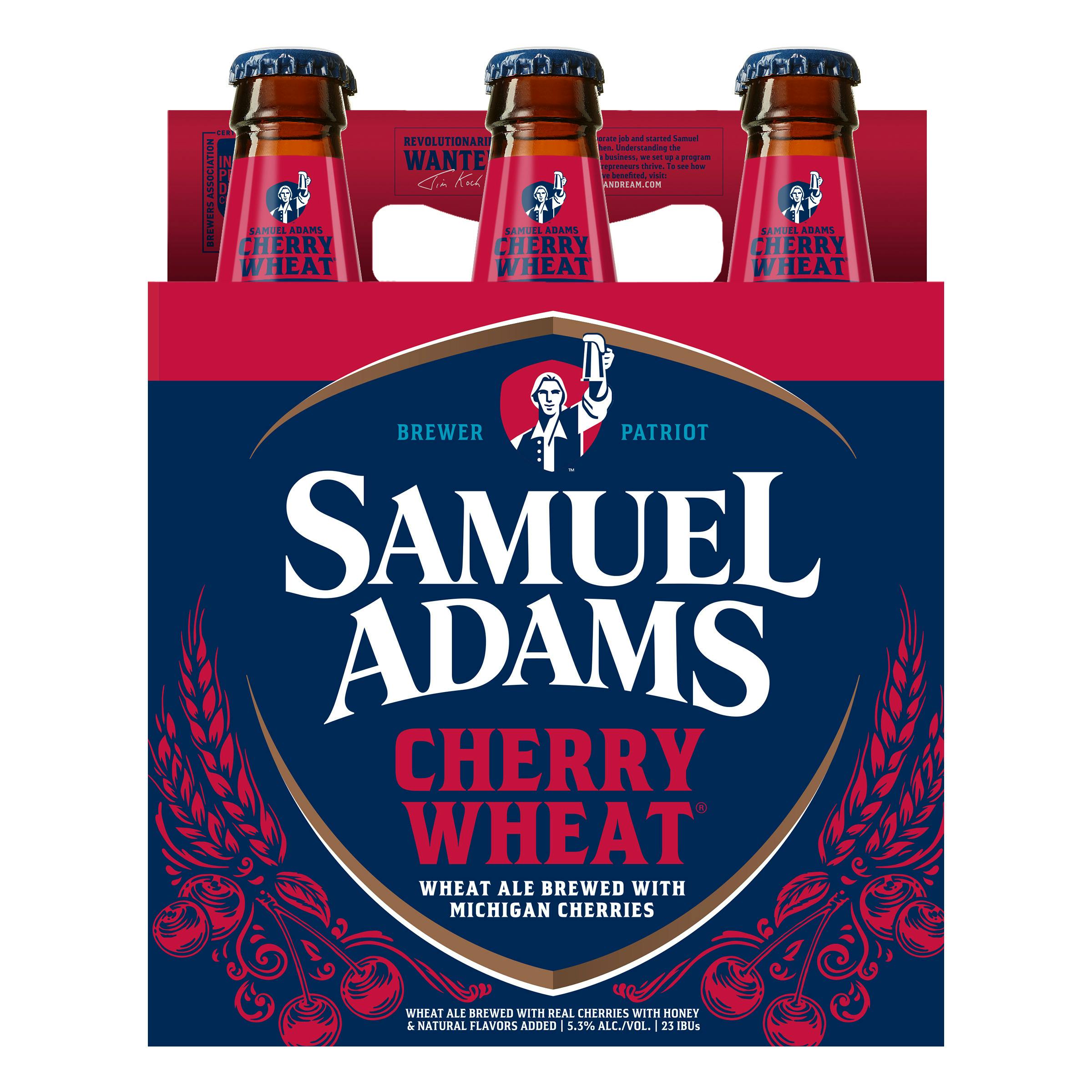 Samuel Adams Cherry Wheat Ale 6 pack 12 oz. Bottle - Petite Cellars