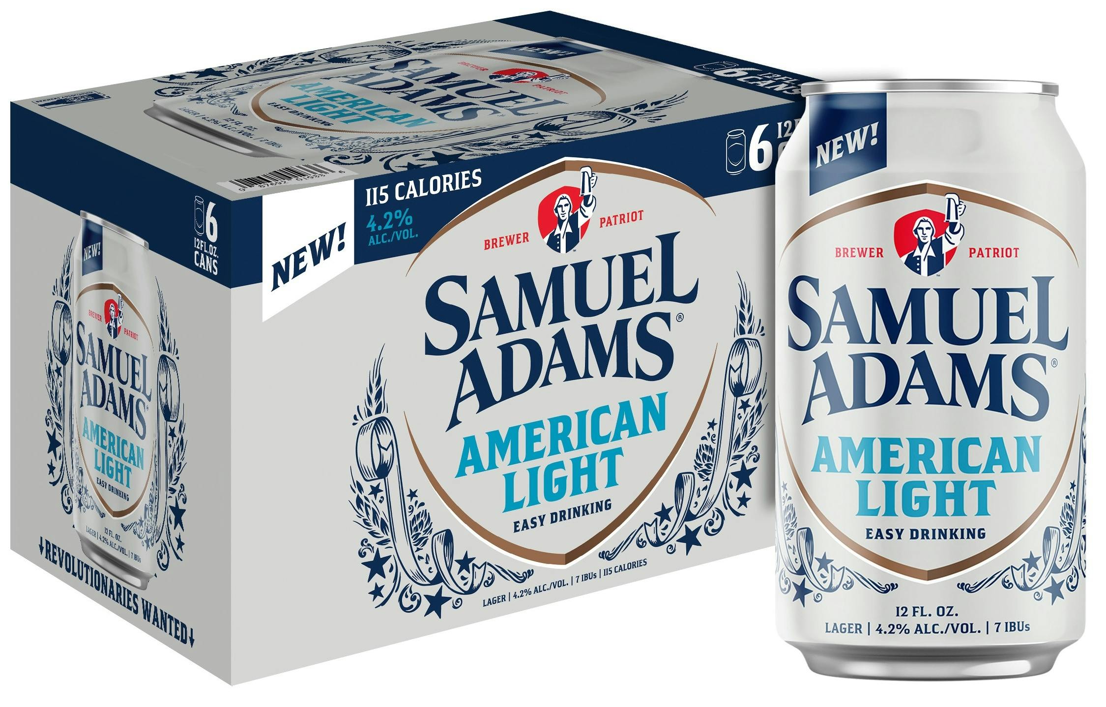 Samuel Adams American Light 6 pack 12 oz. Can - Petite Cellars