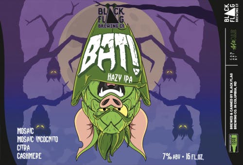 Black Flag Brewing BAT! 4 pack 16 oz. Can - Petite Cellars