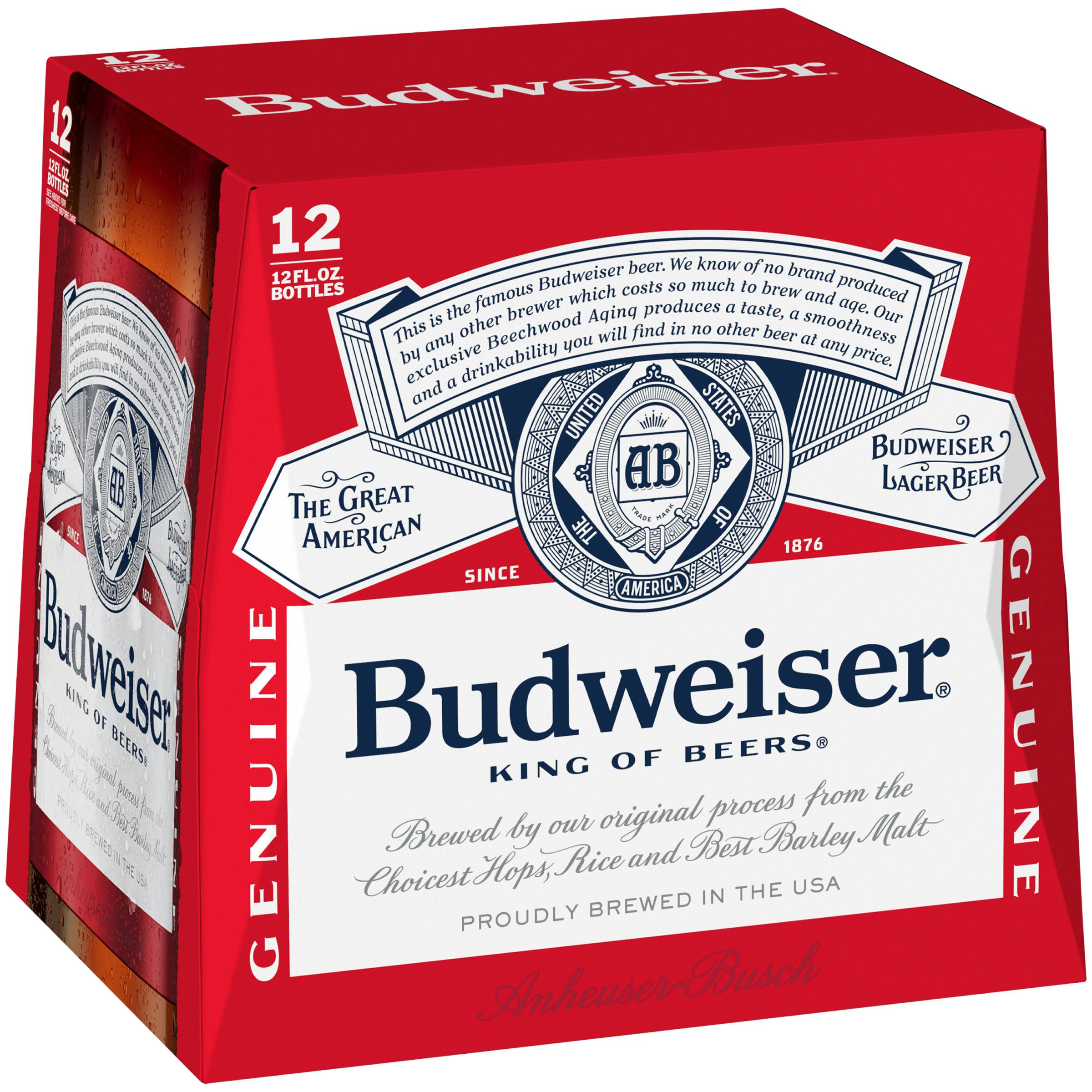 Budweiser Beer 12 pack 12 oz. Bottle - Chris Gasbarro's Fine Wine and ...