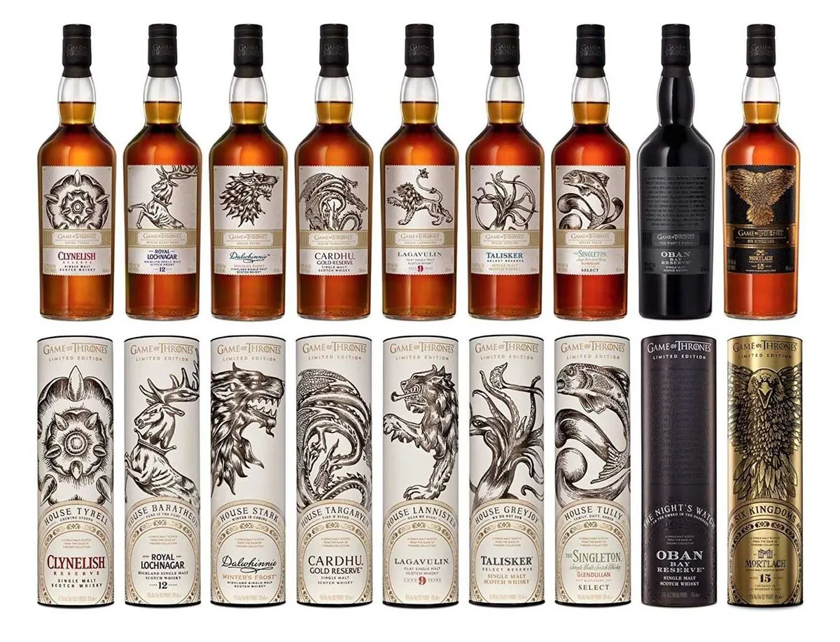 The Game of Thrones Whisky Collection Complete 9 Bottle