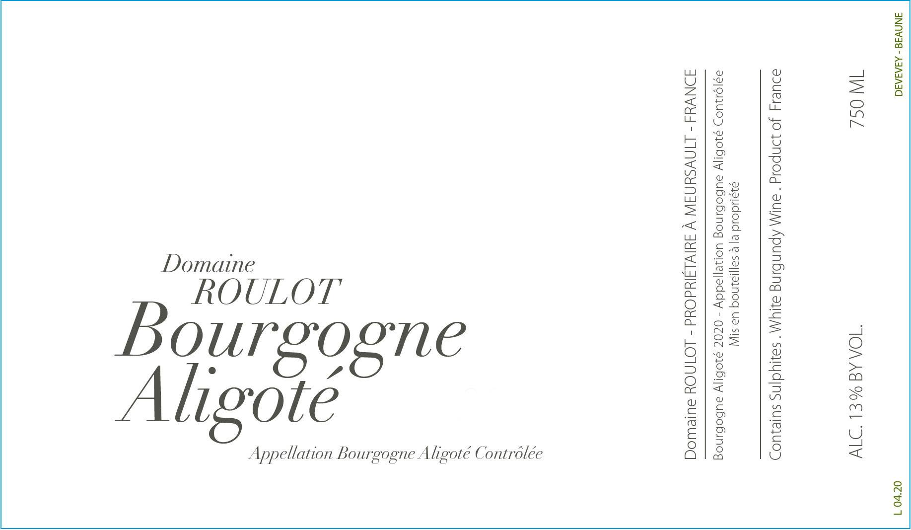 Domaine Roulot Aligote 2022 750ml - Domaine Franey