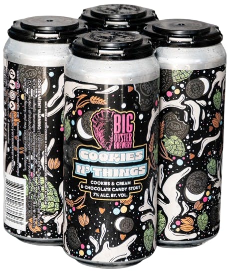 Big Oyster Brewery Cookies N' Things 4 pack 16 oz. - Petite Cellars