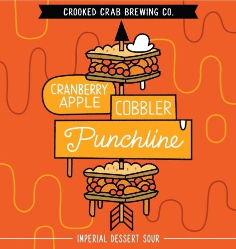 Crooked Crab Brewing Co. Cranberry Apple Cobbler Punchline 4 pack 16 oz. - Petite Cellars