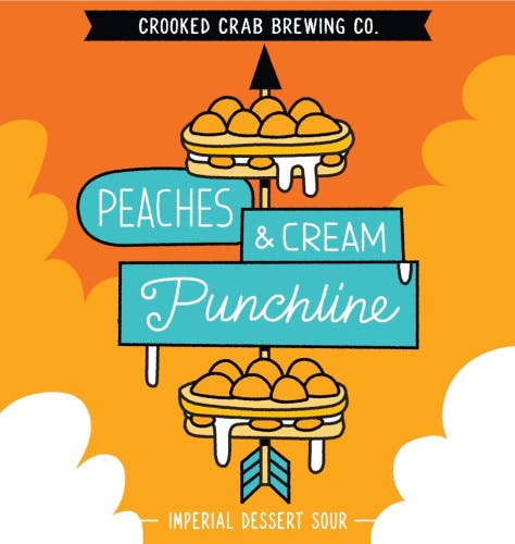 Crooked Crab Brewing Co. Peaches & Cream Punchline 4 pack 16 oz. - Petite Cellars