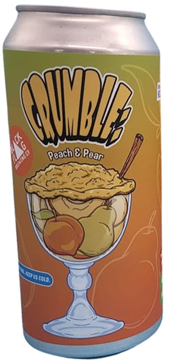 Black Flag Brewing Crumble: Peach and Pear 4 pack 16 oz. - Petite Cellars