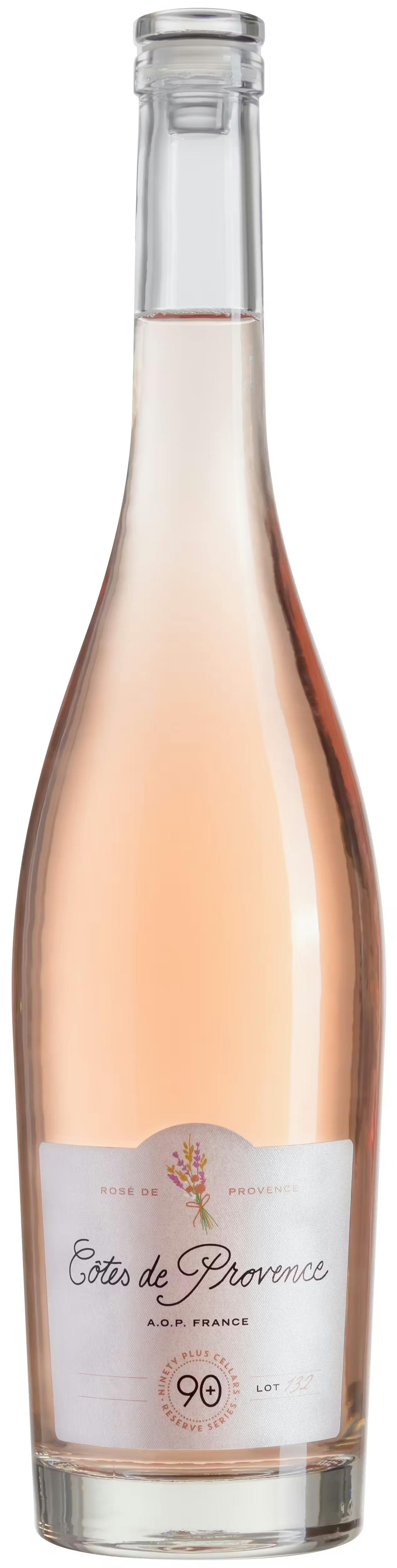 90+ Cellars Lot 132 Cotes de Provence Rosé 2024 750ml - Yankee Spirits