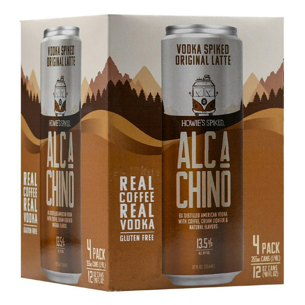 Howie's Spiked Alc-A-Chino Original Latte Hard Coffee 4 pack 12 oz