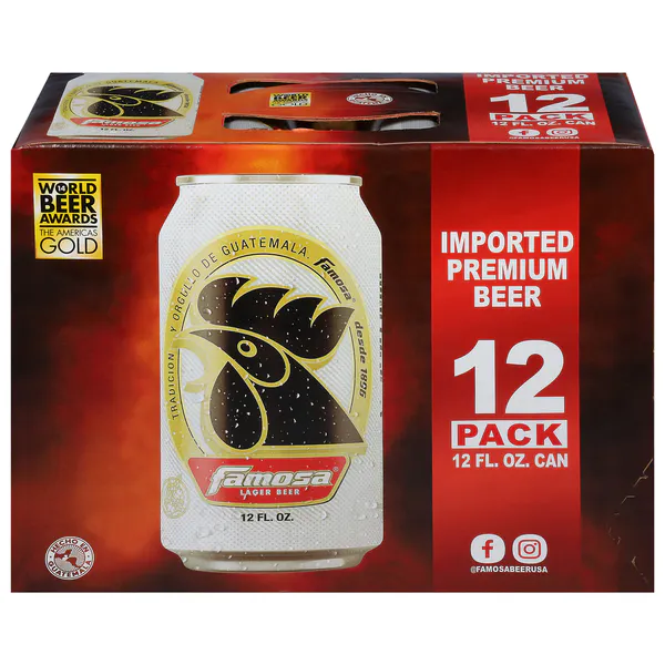Famosa Lager Beer 12 pack 12 oz. Can - Allendale Wine Shoppe