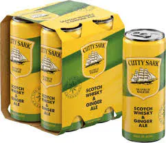 Cutty Sark Cutty Sark & Ginger Ale 4 pack 12 oz. Can - Yankee Spirits