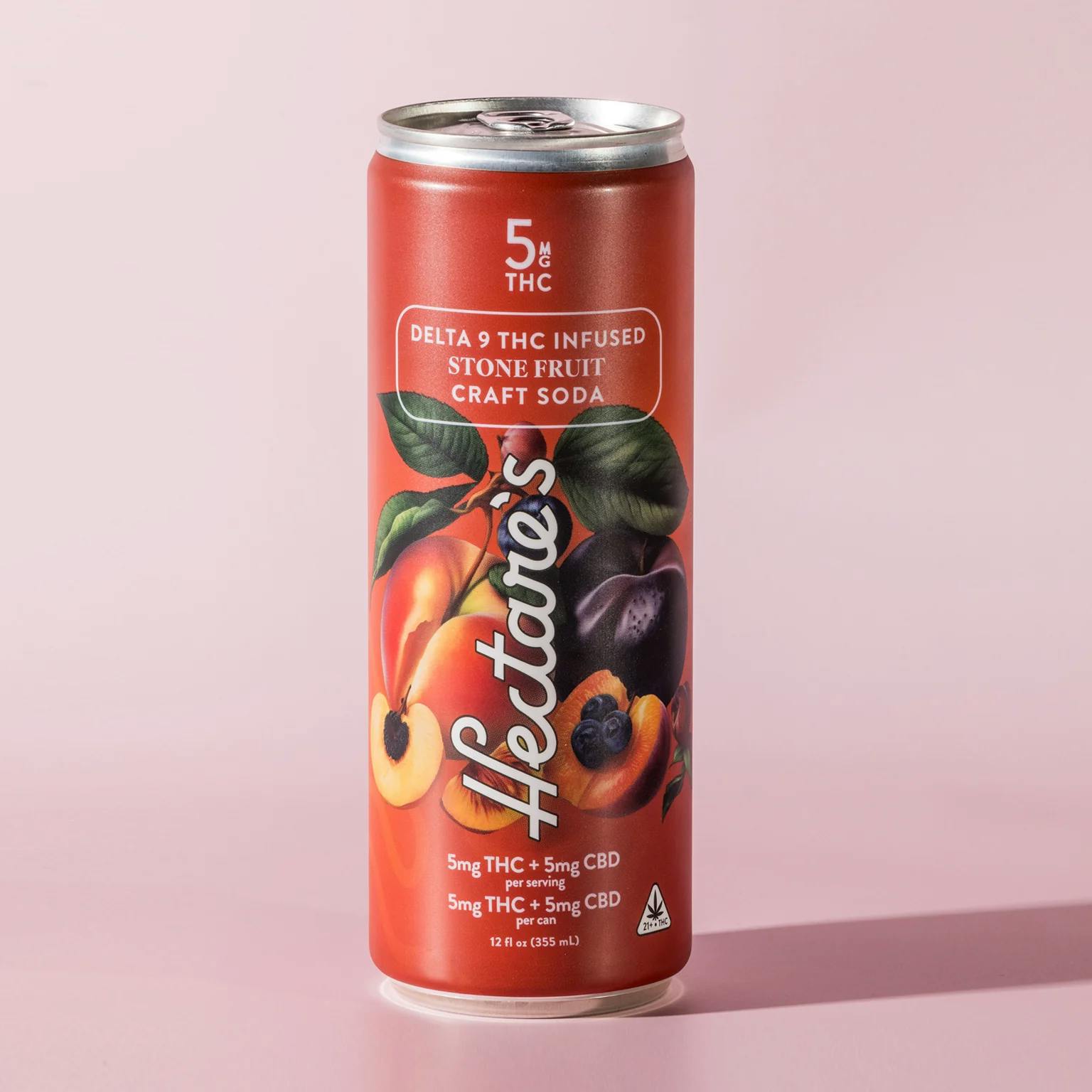 Hectare's Stone Fruit Delta 9 THC Craft Soda 4 pack 12 oz. Can