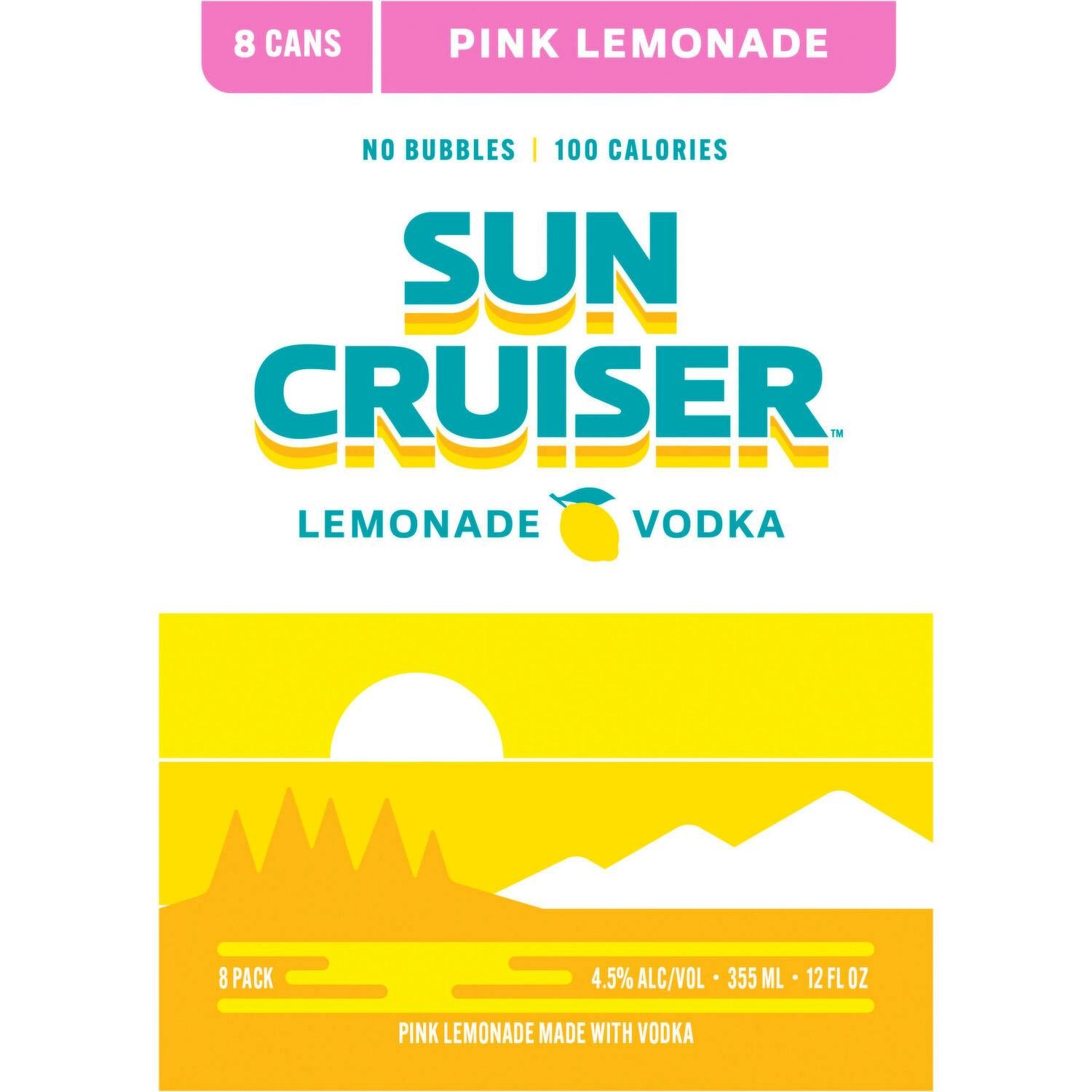 Sun Cruiser Pink Lemonade 8 pack 12 oz. Can - Hoboken Vine