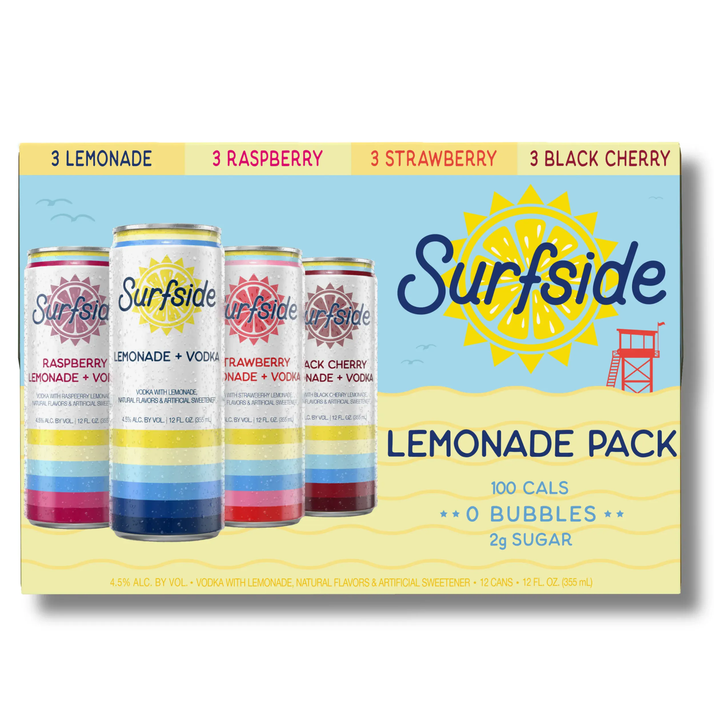 Surfside Cocktails Lemonade Variety Pack 8 pack 12 oz. Can