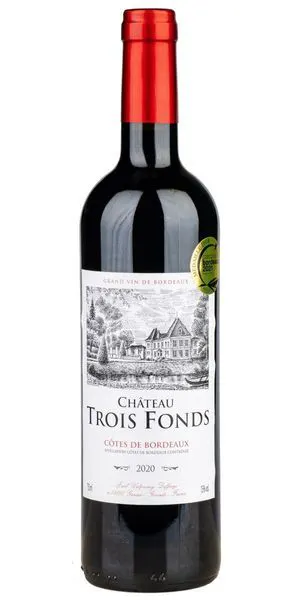 Château Trois Fonds Bordeaux 2020 750ml - Hoboken Vine