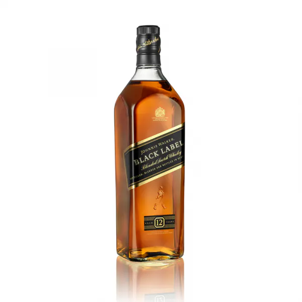 Johnnie Walker Black Label Blended Scotch Whisky 12 year old 1L