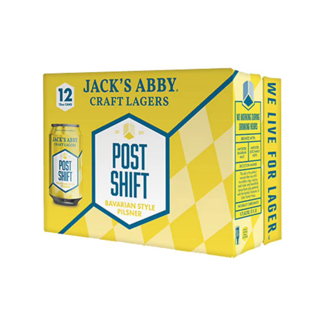 Jack's Abby Post Shift Pilsner 12 pack 12 oz. Can - Yankee Spirits
