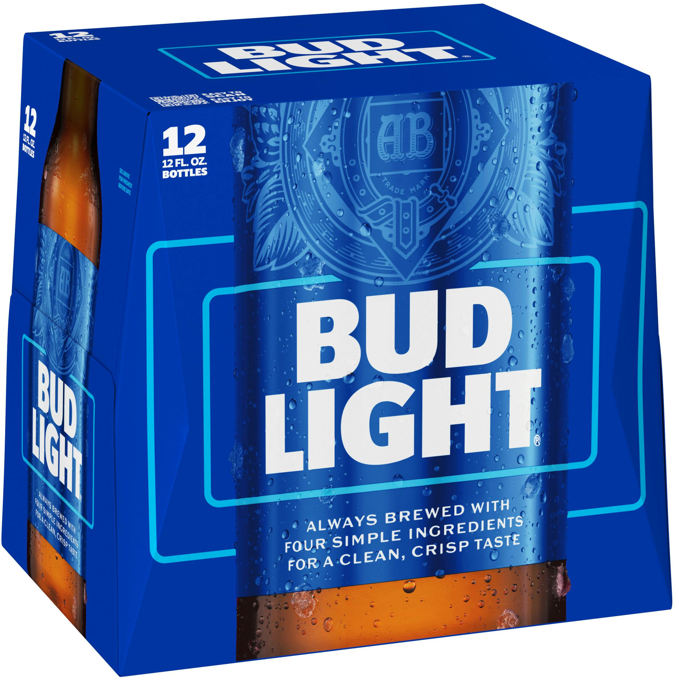 Bud Light Beer 12 pack 12 oz. Bottle - Wagon Wheel Fine Wines