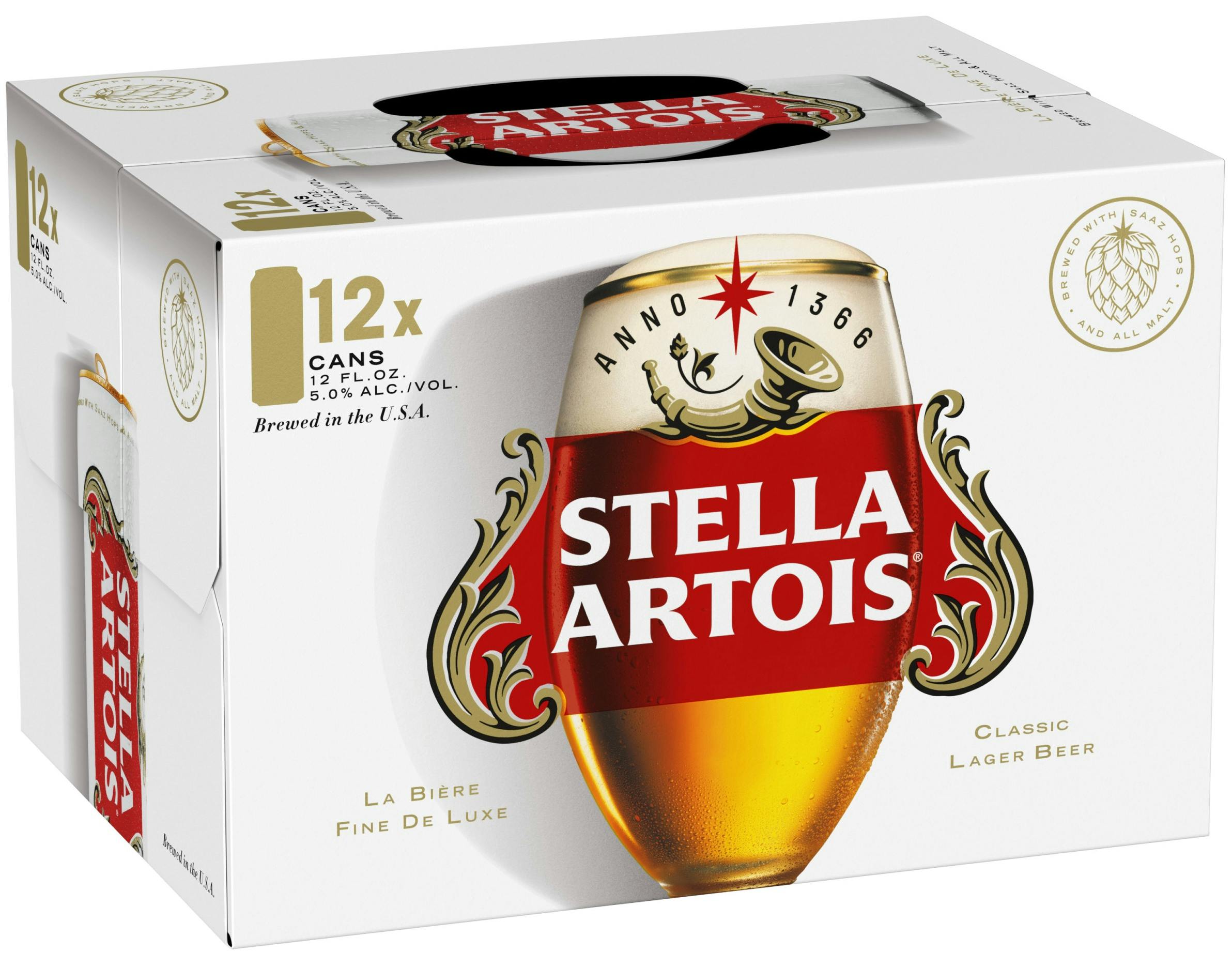 Stella Artois Lager 12 pack 12 oz. Can