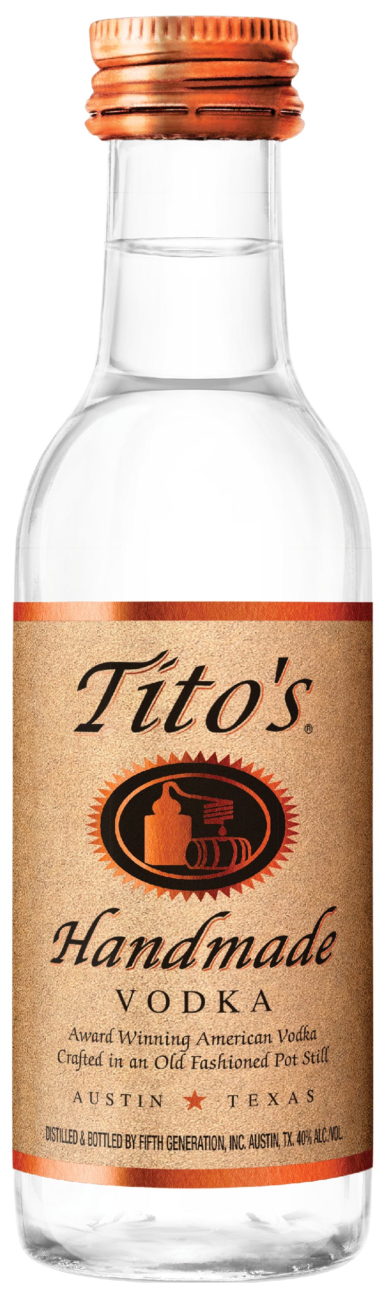 Tito's Handmade Vodka Handmade Vodka 50ml Yankee Spirits