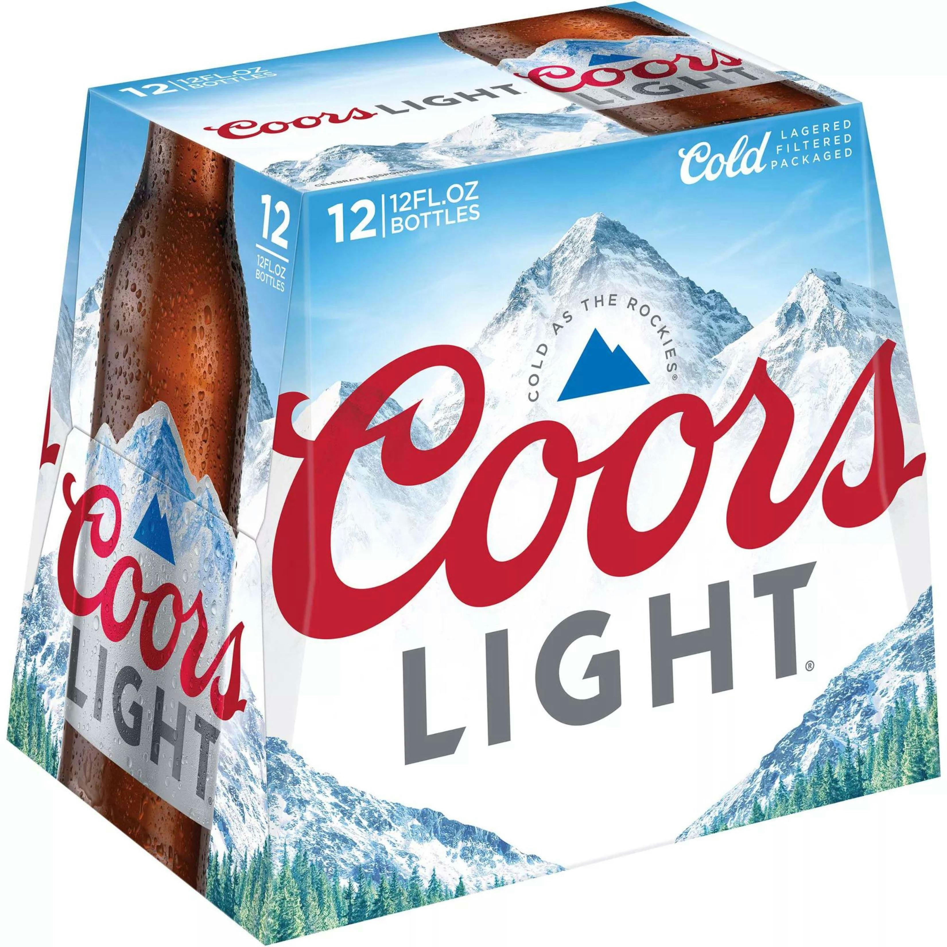 Coors Light 12 pack 12 oz. Bottle