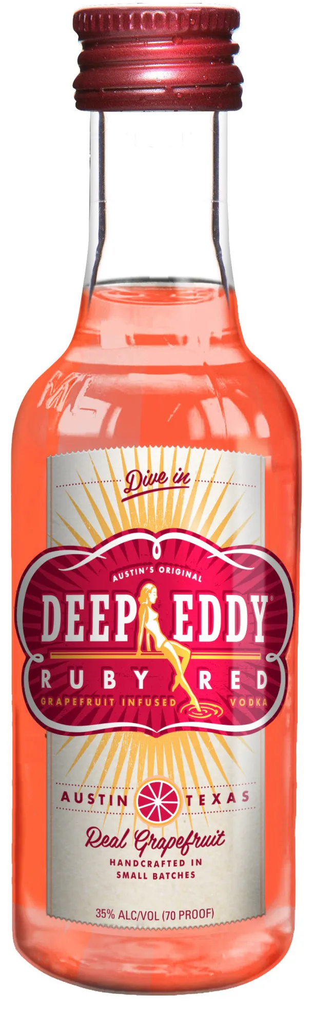Deep Eddy Ruby Red Grapefruit Vodka 50ml Plastic Bottle - Yankee