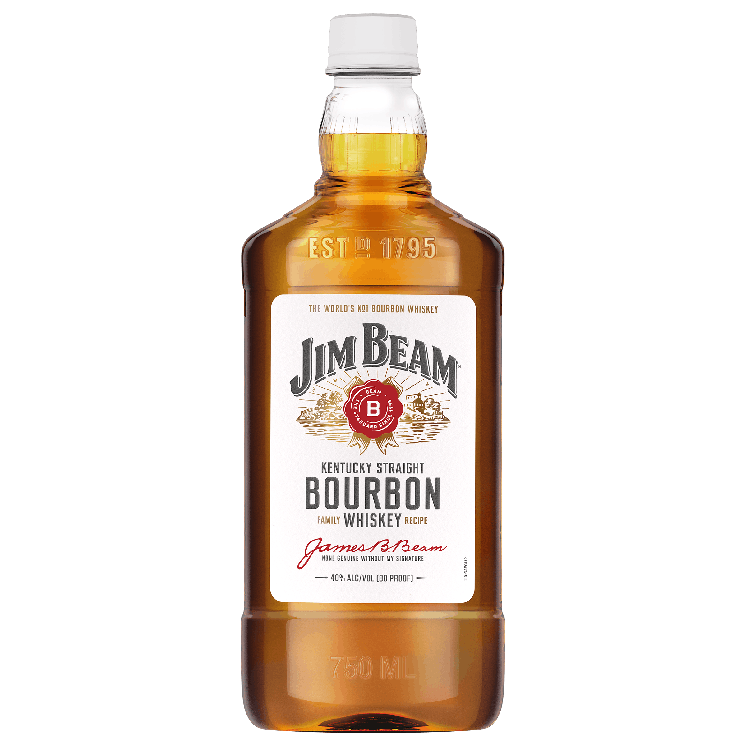 Jim Beam Kentucky Straight Bourbon Whiskey 750ml Plastic