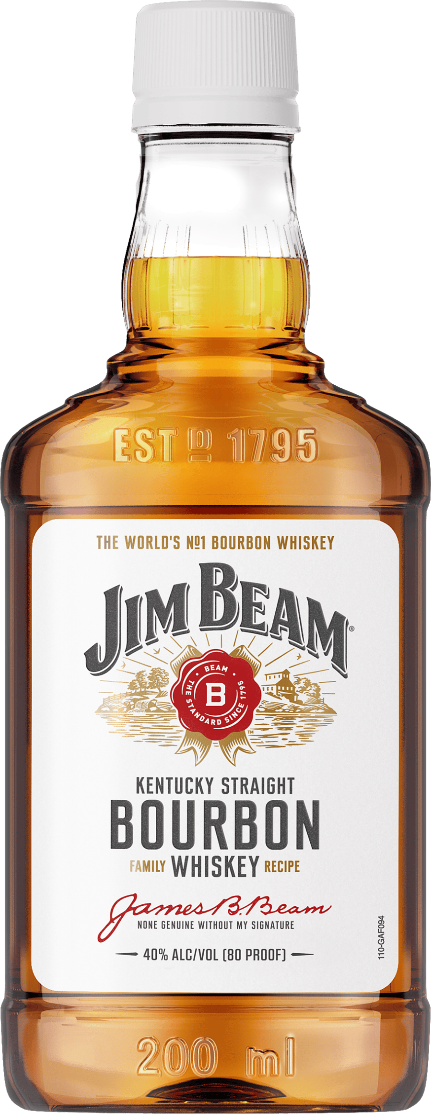 Jim Beam Kentucky Straight Bourbon Whiskey 200ml Plastic Bottle