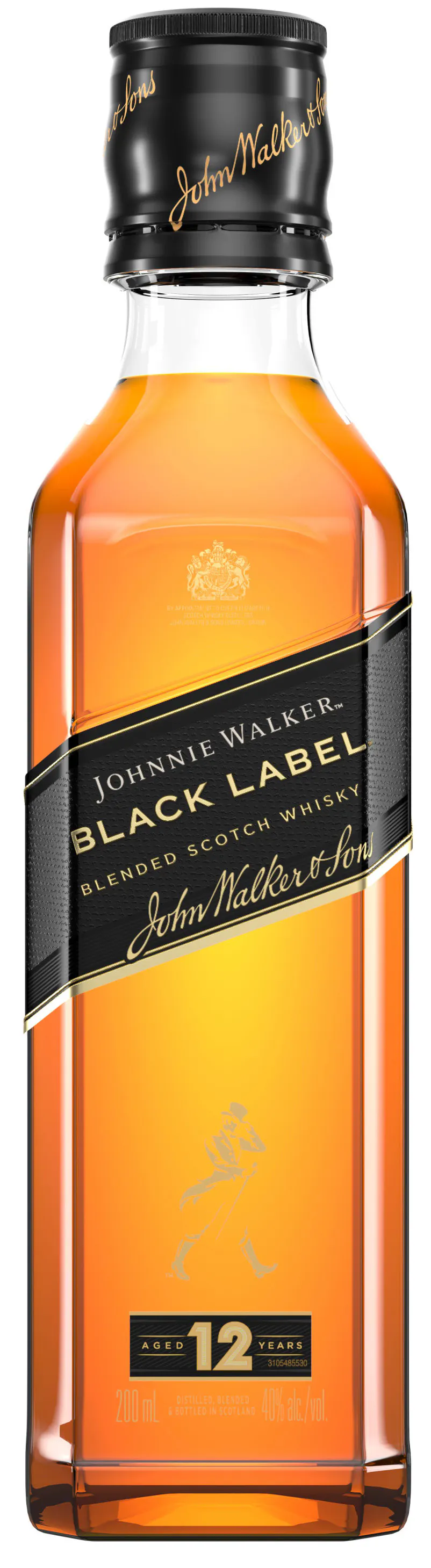 Johnnie Walker Black Label Blended Scotch Whisky 12 year old 200ml