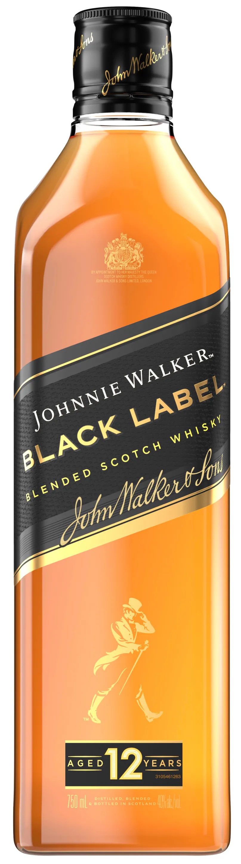 Johnnie Walker Black Label Blended Scotch Whisky 12 year old 750ml 