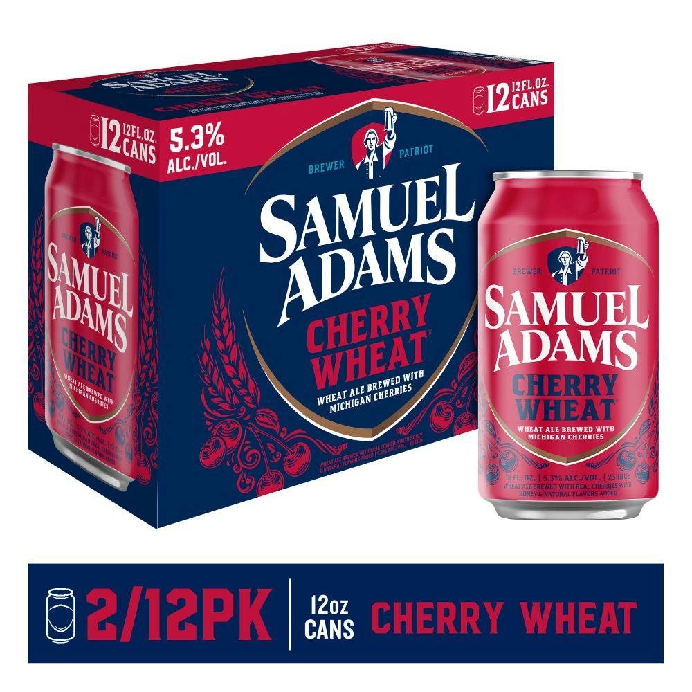 Samuel Adams Cherry Wheat Ale 12 pack 12 oz. Can - Yankee Spirits