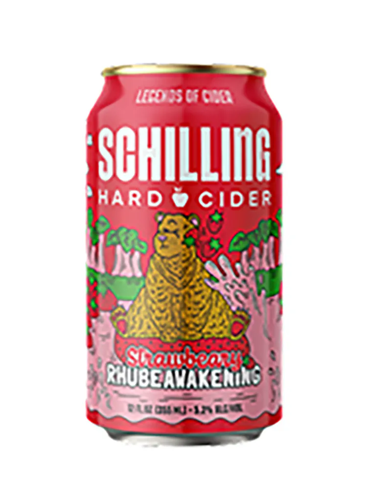 Schilling Hard Cider Strawbeary Rhube Awakening 6 pack 12 oz. Can