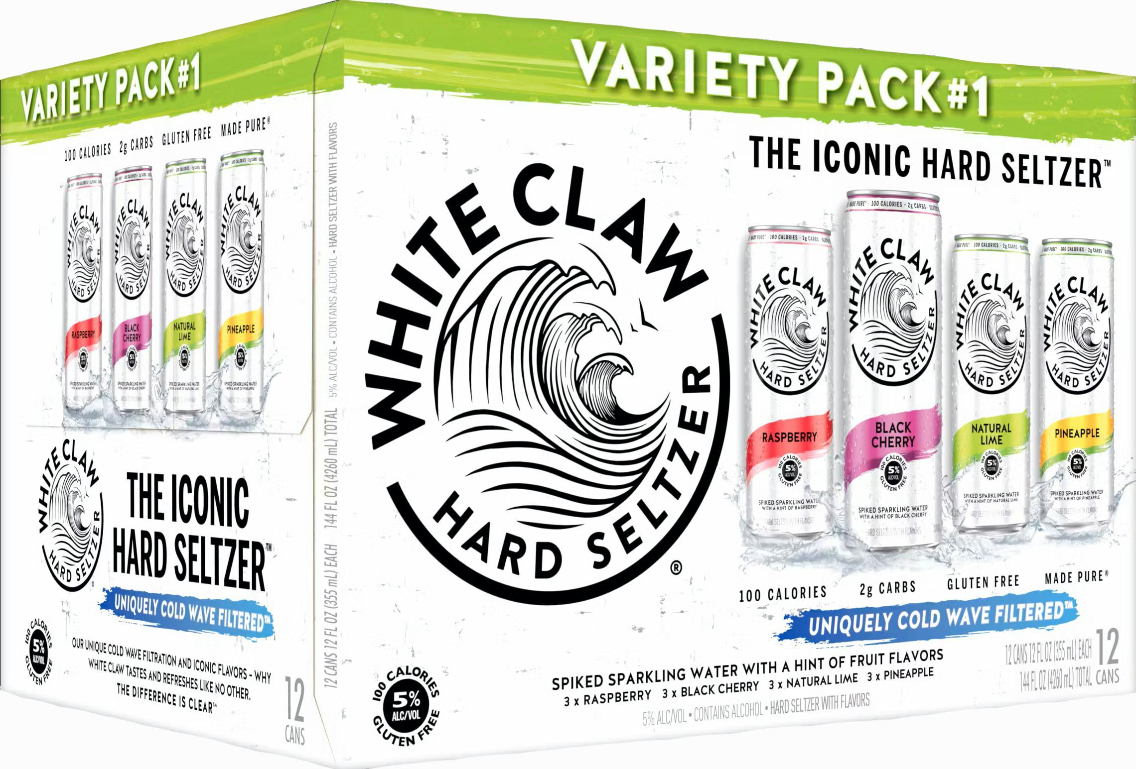 White Claw Variety Pack Flavor Collection #1 12 pack 12 oz. Can