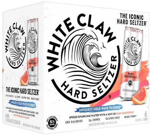 White Claw Ruby Grapefruit 6 pack 12 oz. Can