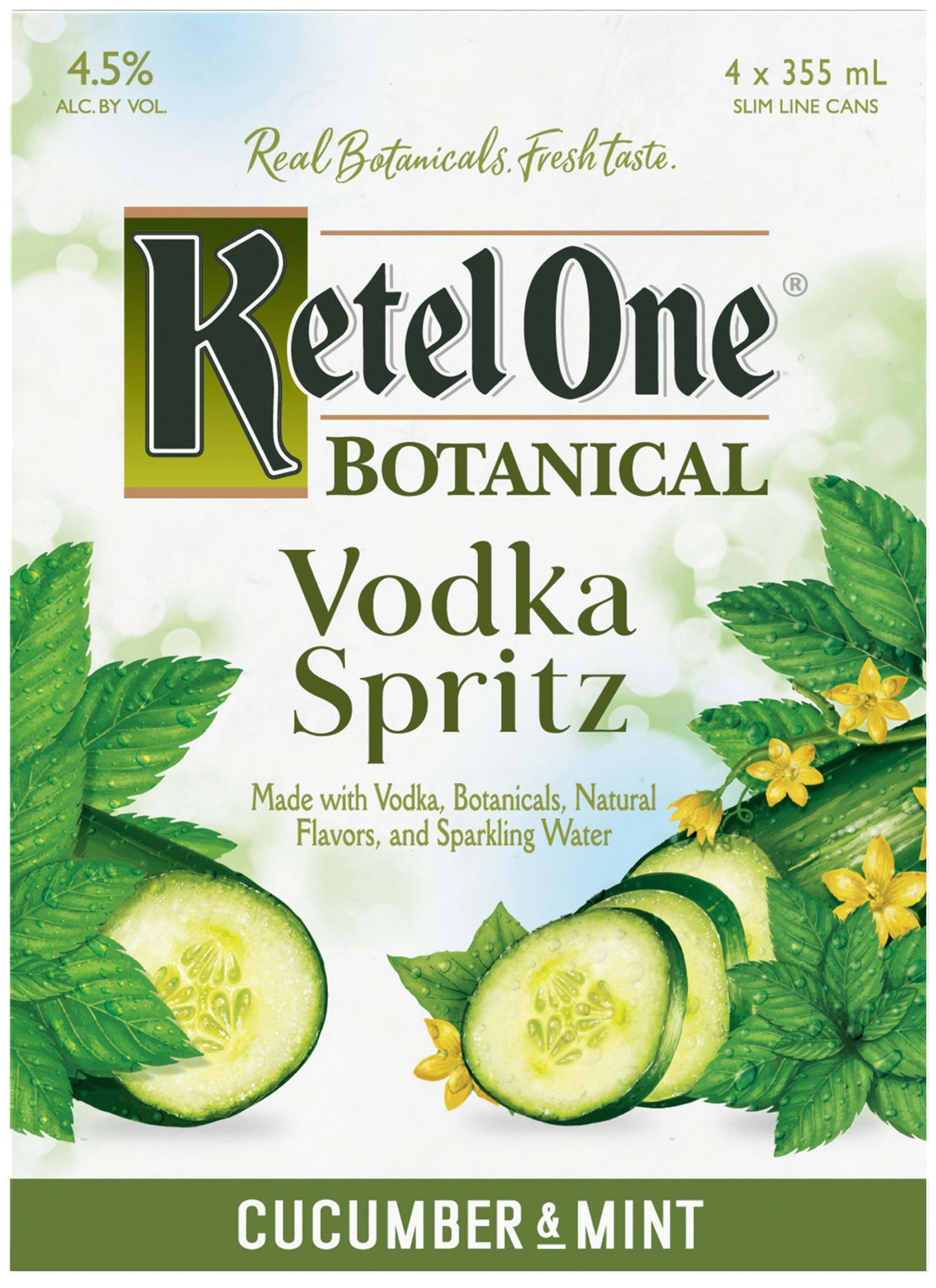 Ketel One Botanical Cucumber & Mint Vodka Spritz 4 pack 12 oz. Can