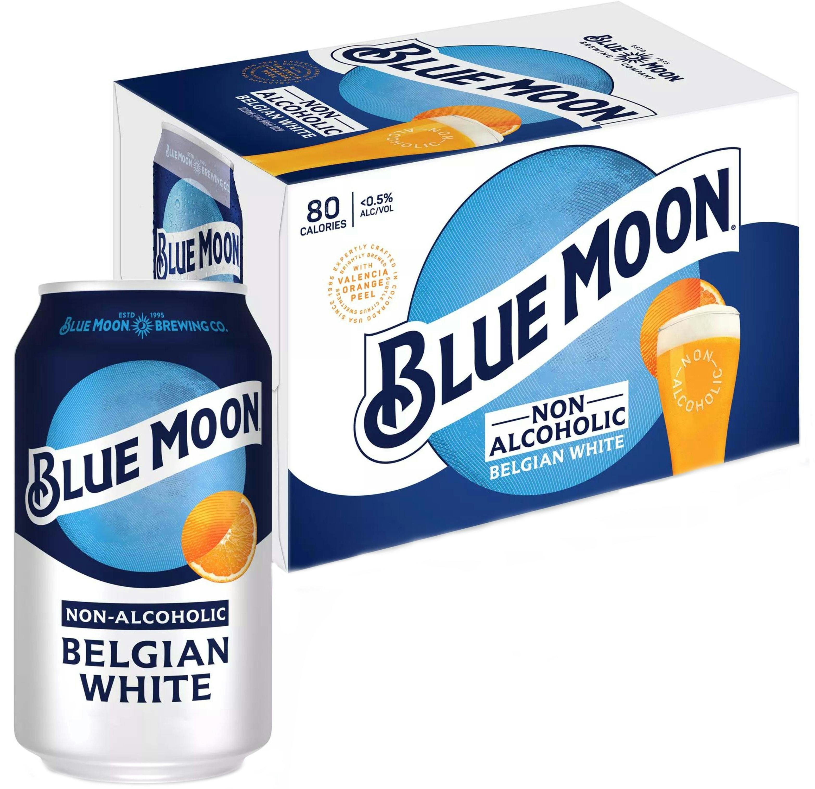 Blue Moon Brewing Company Non-Alcoholic Belgian White 6 pack 12 oz