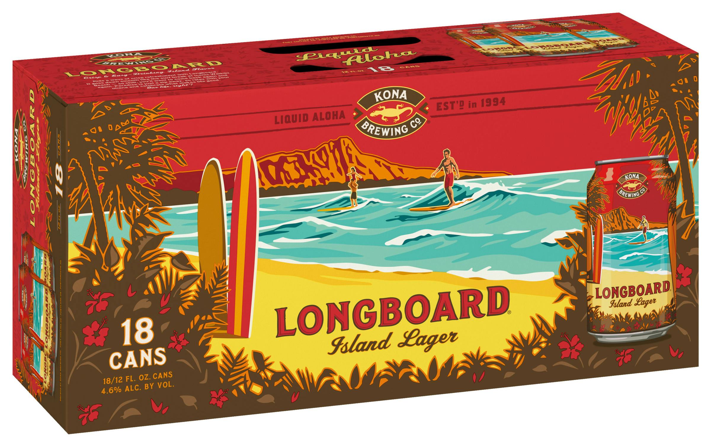 Kona Brewing Co. Longboard Island Lager 18 pack 12 oz. Can