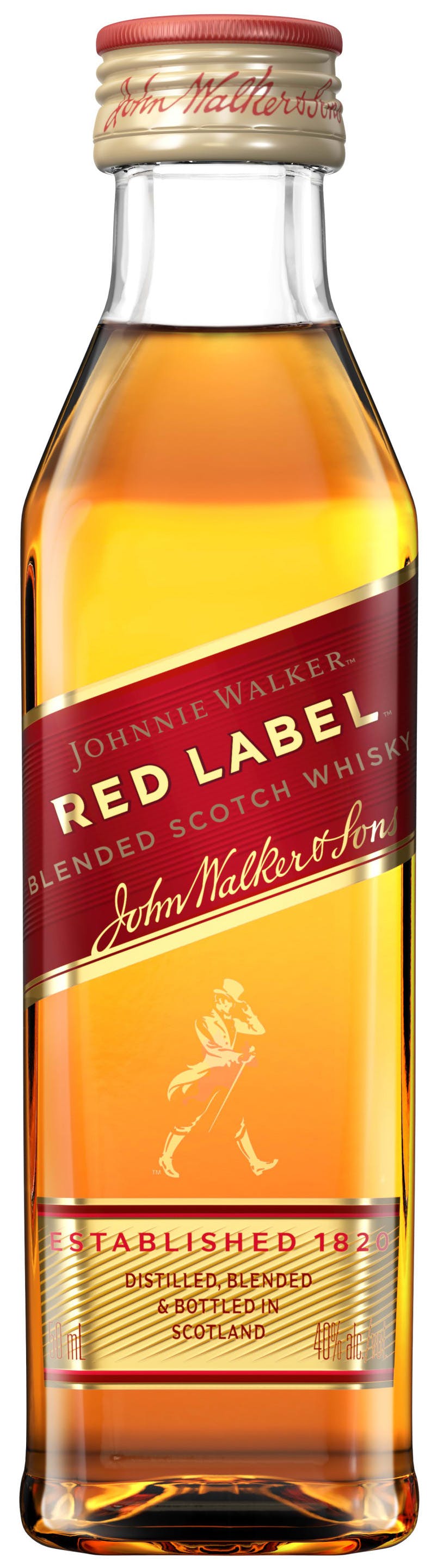 Johnnie Walker Red Label Blended Scotch Whisky 50ml Plastic Bottle