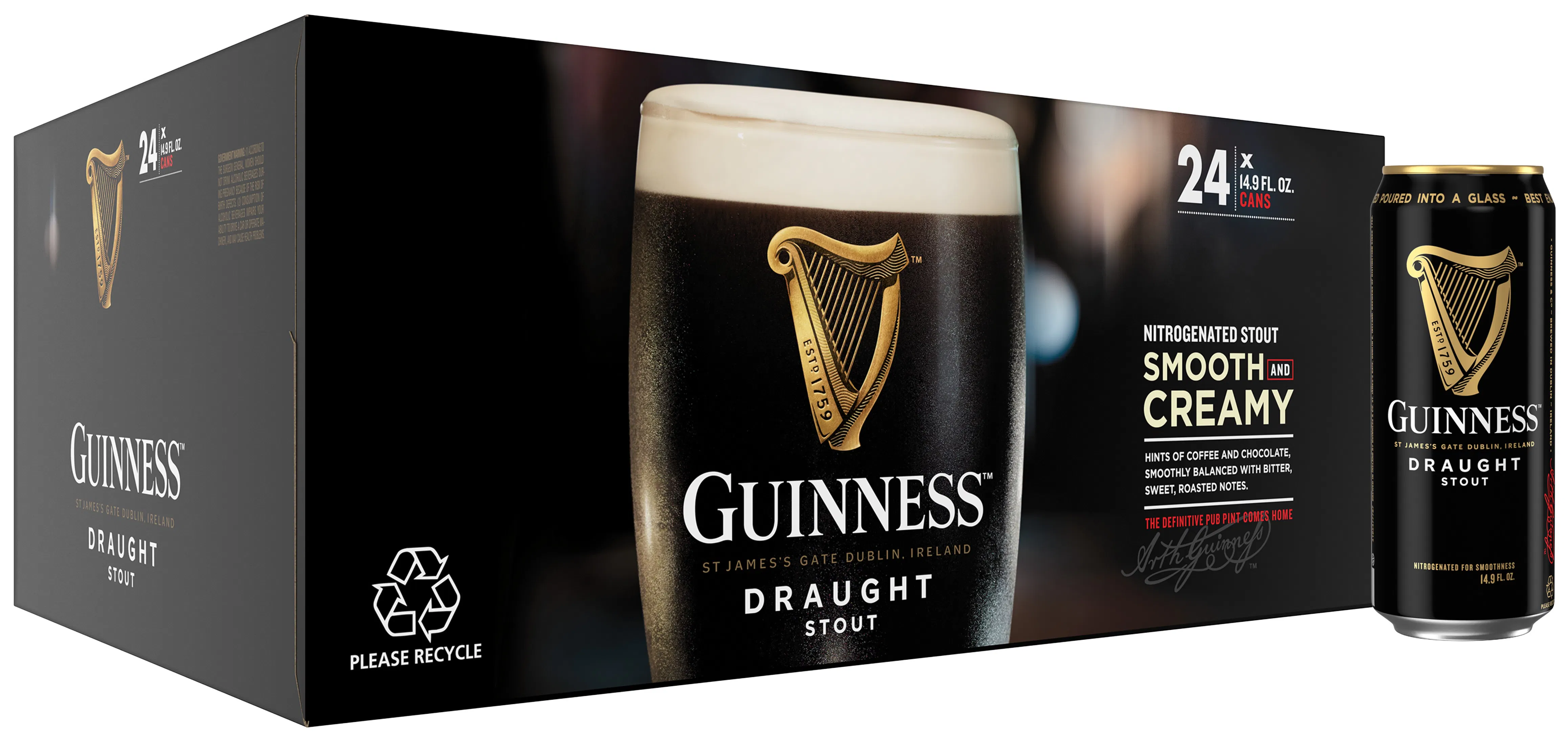 Guinness Draught 24 pack 14.9 oz. Can - Allendale Wine Shoppe