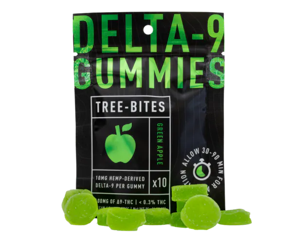 Tree Bites THC Green Apple 10mg 1 oz. Box - Hoboken Vine