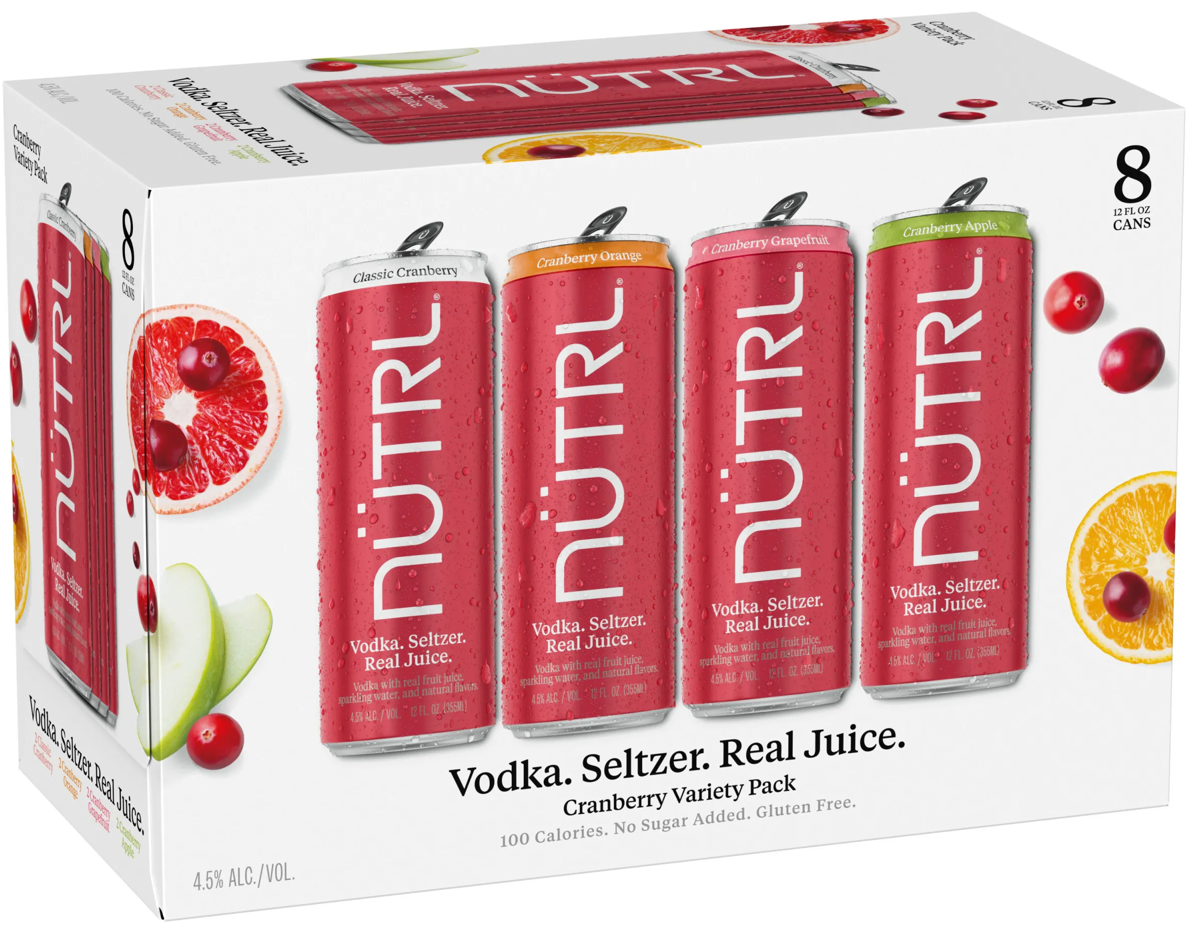 Nütrl Cranberry Vodka Seltzer Variety Pack 8 pack 12 oz. Can