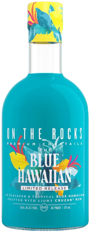 On The Rocks Premium Cocktails Limited Release Blue Hawaiian 375ml On The Rocks Premium Cocktails Limited Release Blue Hawaiian 375ml